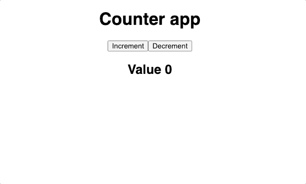 Counter application demo